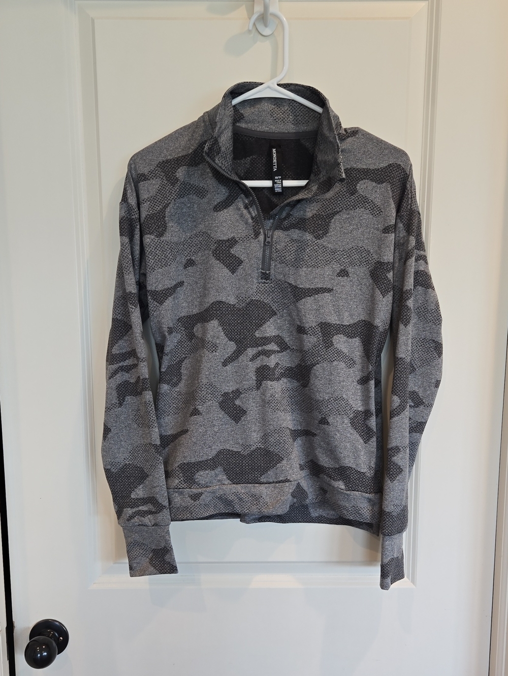 Mondetta Meridian Gray Camo Quarter-Zip Pullover